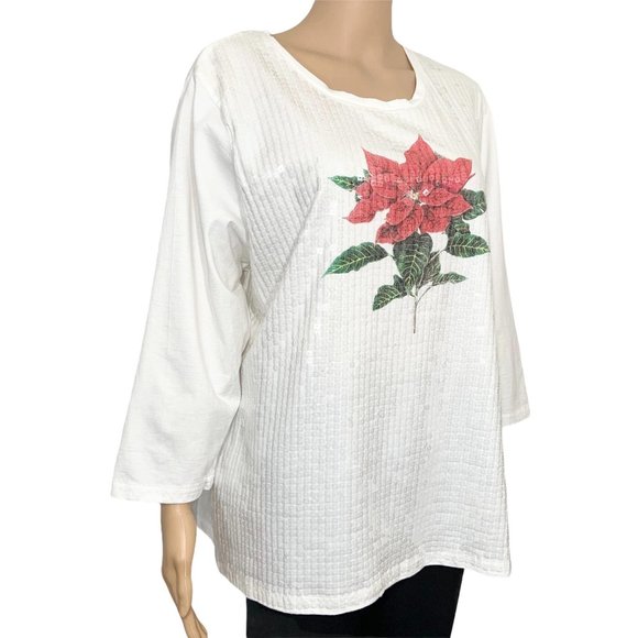 Catalog favorites top blouse embellished rose long - Picture 2 of 8